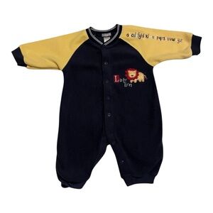 Carters Baby Boy 3m Vintage Fleece Lion Sleeper Pajama Alphabet Footed Footies